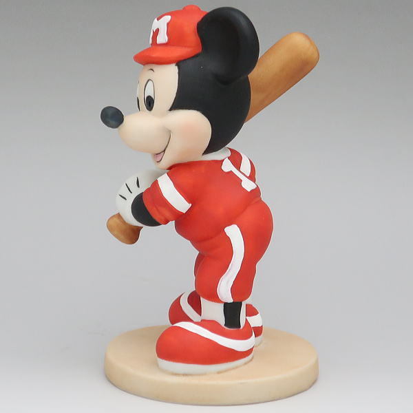 ディズニー　ミッキー　ビスク・フィギュア　バッター　野球　1990年代　陶器製_画像4
