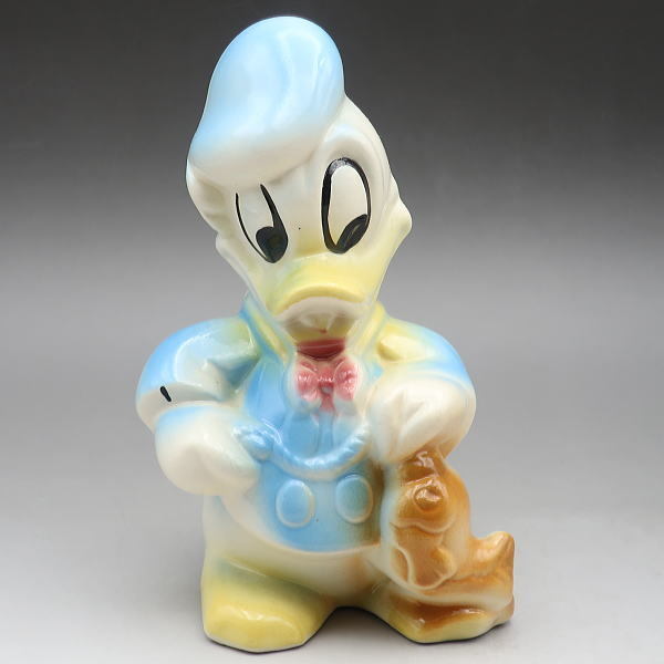  Disney Donald Leeds figure fishing Leesds company USA made 1945~1955 year ceramics made 