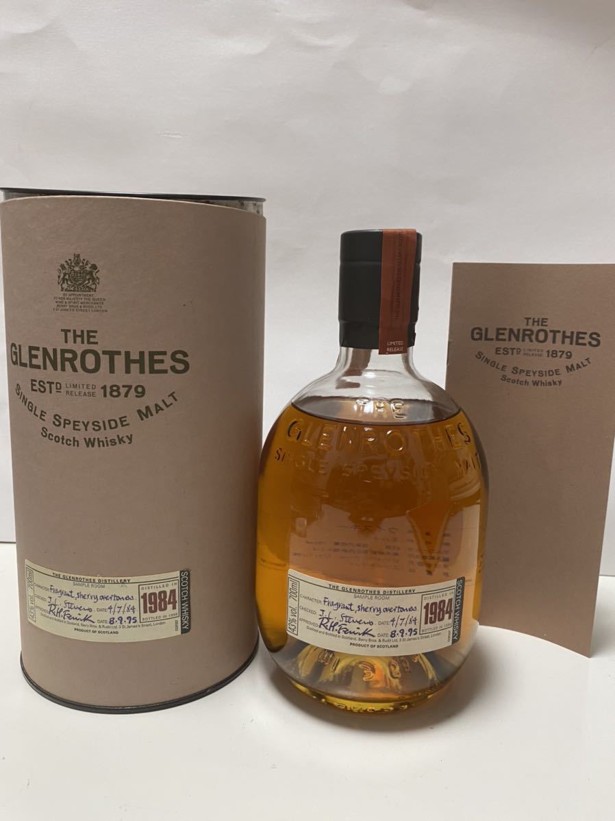 GLENROTHES グレンロセス 1984 シングルスペイサイド 700ml 43 GLENROTHES グレンロセス 1984 シングルスペイサイド 700ml 43