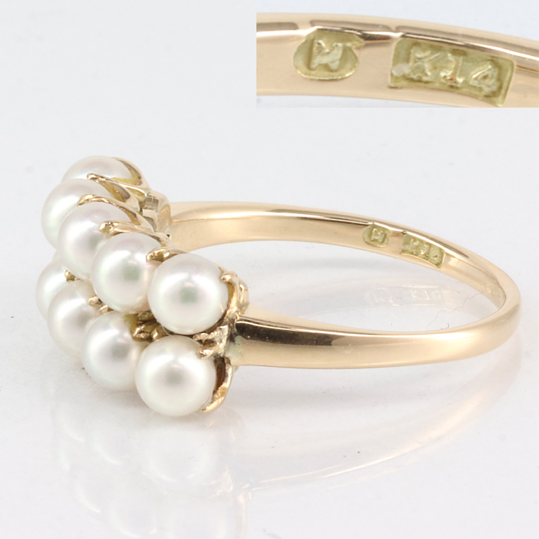 PR341640 【MIKIMOTO】 7 5号 3 5mm台 ベビーパール リング K14 PR341640 【MIKIMOTO】 7 5号 3 5mm台 ベビーパール リング K14