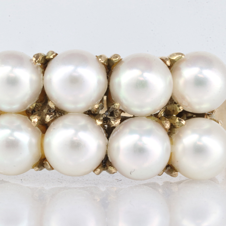 PR341640 【MIKIMOTO】 7.5号 3.5mm台 ベビーパール リング K14 ピンクゴールド 当社の保証カード付 ミキモト