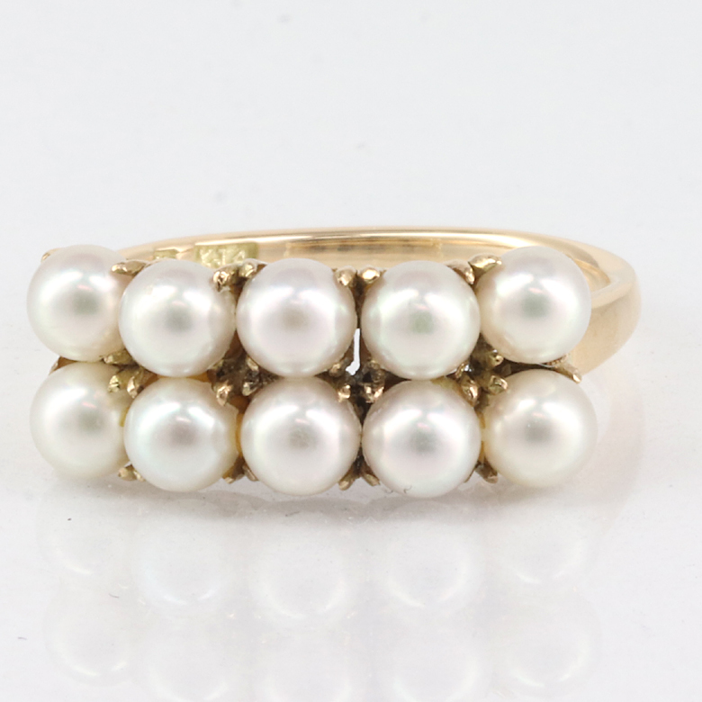 PR341640 【MIKIMOTO】 7 5号 3 5mm台 ベビーパール リング K14 PR341640 【MIKIMOTO】 7 5号 3 5mm台 ベビーパール リング K14