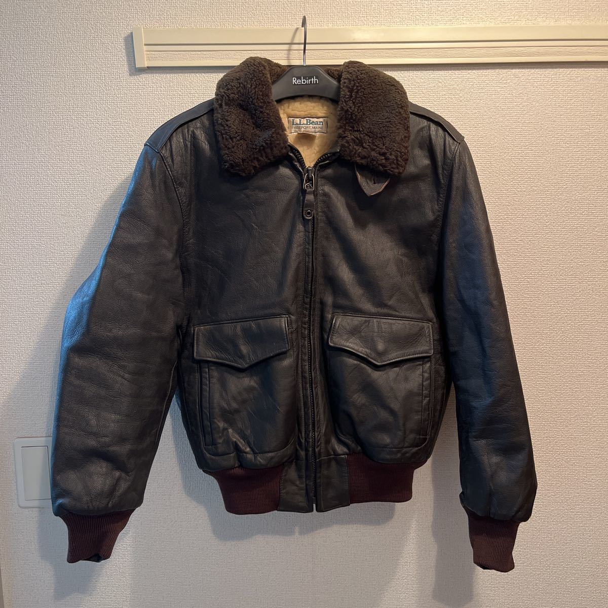 L.L.BEAN USA製 ウールレザージャケット 36 www.disdukcapil.paserkab