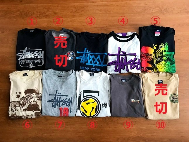 即決 STUSSY Tシャツ 8枚セット 90's ~ 00年代前半 ② ⑩ 即決 STUSSY Tシャツ 8枚セット 90's ~ 00年代前半 ② ⑩