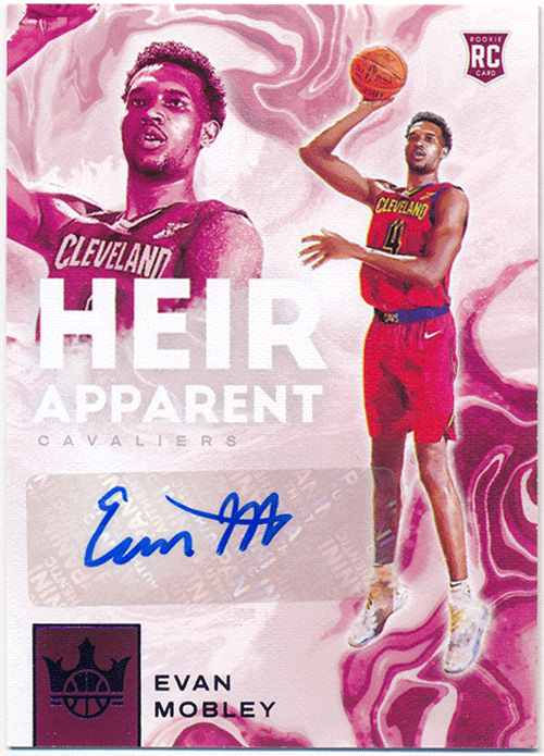 Evan Mobley NBA 2021-22 Panini Court Kings RC Rookie Heir Apparent