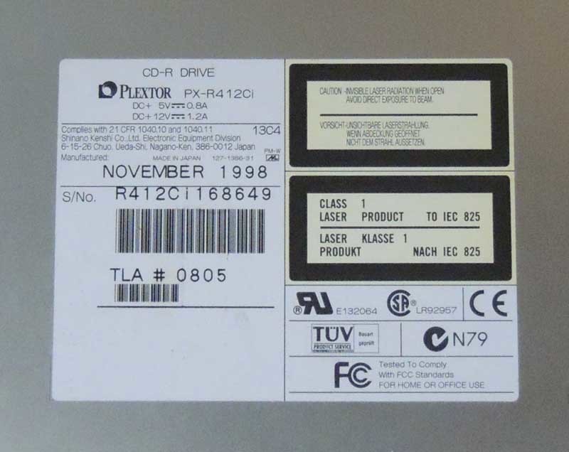 PLEXTOR製 PX-R412Ci CD-Rドライブ SCSI接続 ジャンク扱い - www.saniluz.pt