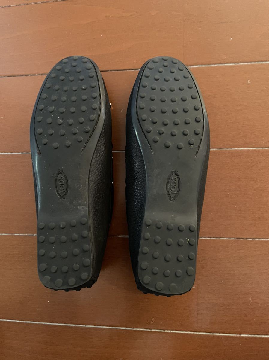 トッズレディースス本革靴色黒サイズ371/2TOD‘Sイタリア製の画像8