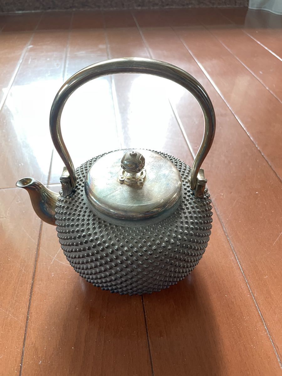純銀製霰湯沸骨董茶道具伝統工芸