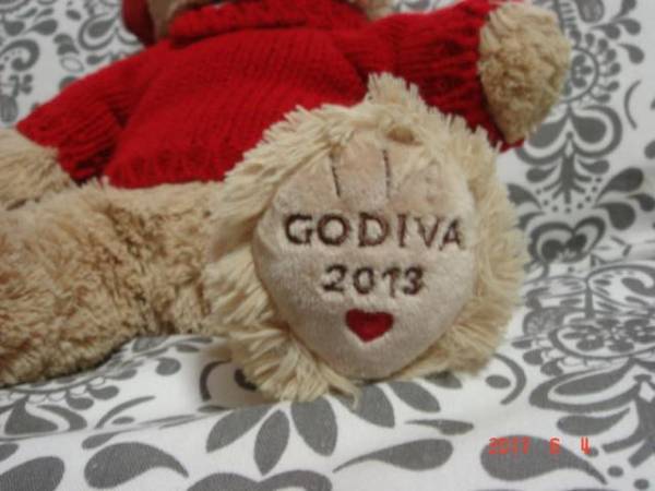  ultra rare GODIVA \'2013 bear soft toy approximately 25.