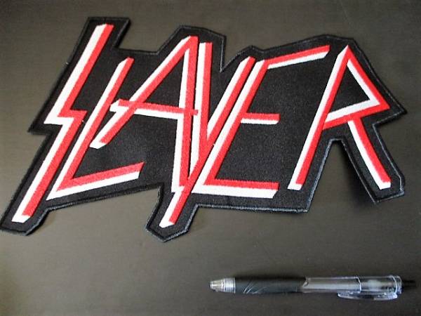 SLAYER embroidery back patch badge red Logos re year / anthrax sodom motorhead metallica exodus iron maiden