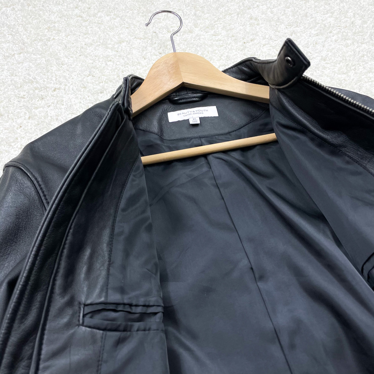 美品・希少XL【BEAUTY&YOUTH UNITED ARROWS】シープスキン(羊革