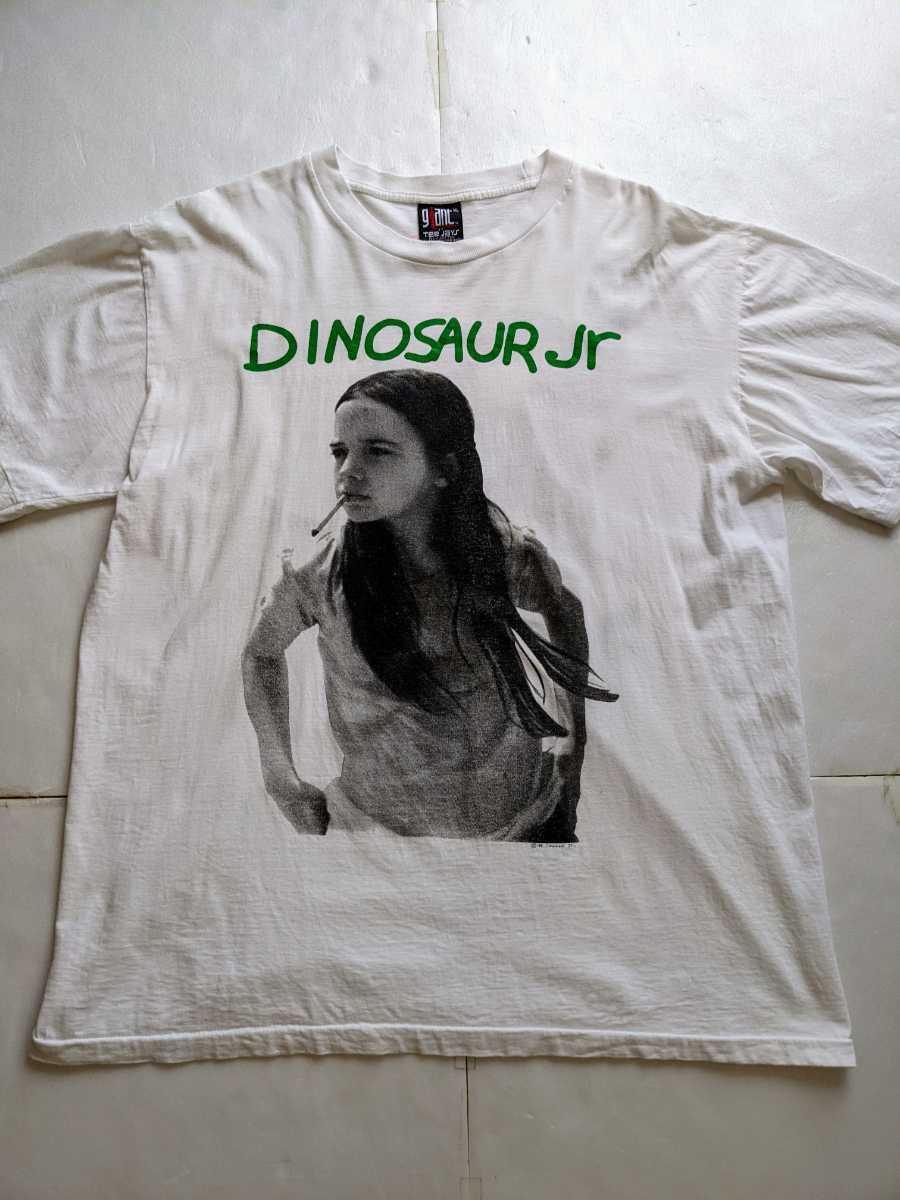  hem sleeve single!! Dinosaur JR GREEN MIND lock T-shirt XL size / Vintage USA made band T gran ji90s80s70s old clothes America Tour T