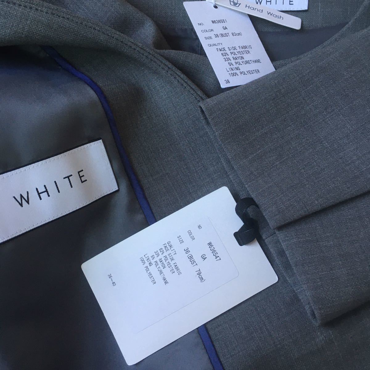 new goods tag not yet arrived WHITE THE SUIT COMPANY white The suit Company One-piece setup gray 
