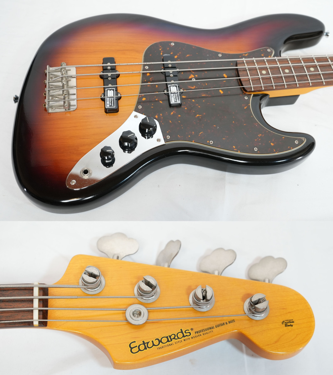 ☆EDWARDS by ESP☆E-JB-100R LT 3TS JAZZ BASS ジャズベース ラッカー