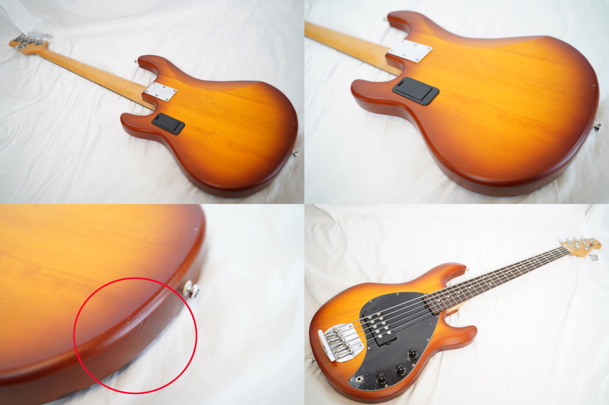 *Sterling by Musicman*S.U.B RAY5 Sting Ray 5 string base Honey Burst Musicman condition excellent *