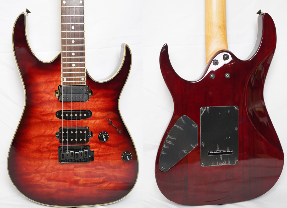 ☆IBANEZ☆RG198QM レッドバースト キルトメイプルトップ 1999年 ☆IBANEZ☆RG198QM レッドバースト キルトメイプルトップ 1999年