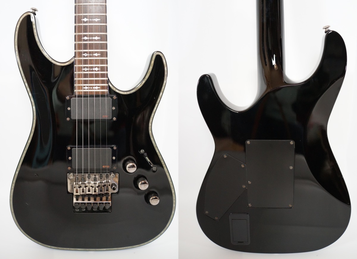 ★SCHECTER★Hellraiser C-1 FR Black AD-C-1-FR-HR BLK シェクター EMG89搭載 2010年製★_画像1