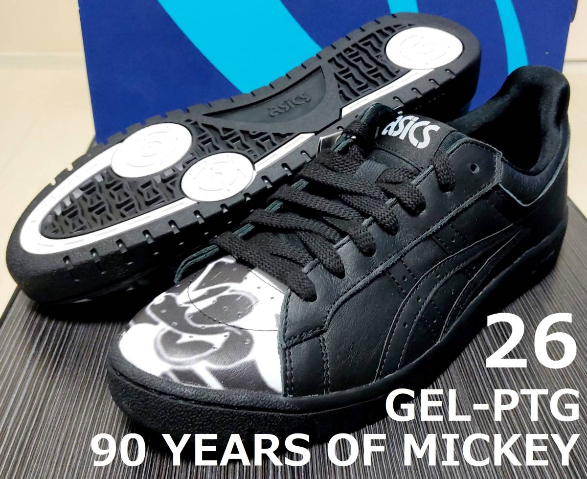 【新品】26cm ASICS TIGER アシックス タイガー DISNEY ミッキー スクリーンデビュー 90周年 GEL-PTG ブラックモデル 激レア ラスト1!
