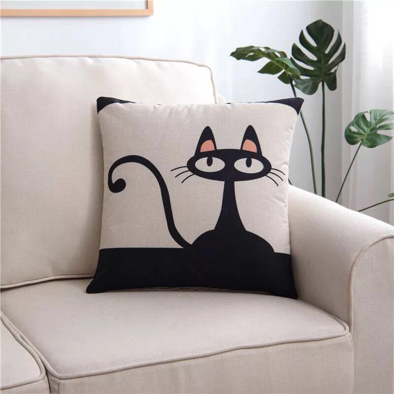 かわいい クッションカバー 猫 ピローケース 45×45 ⑭ クッション