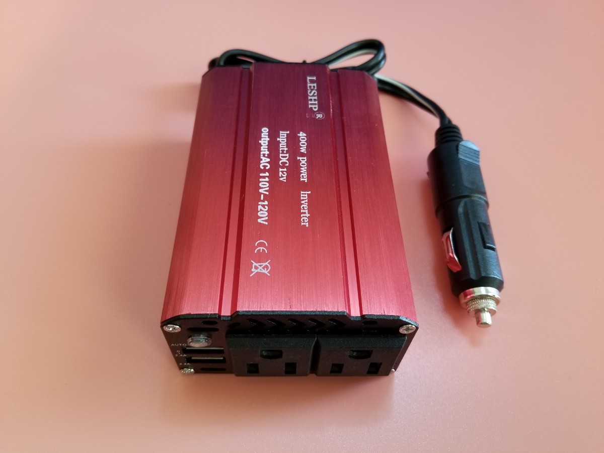 DC12V→AC100V（USB）インバーター Inverter 400W