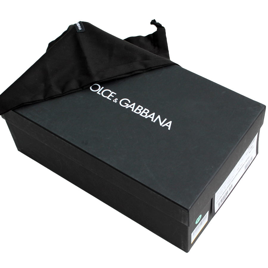 未使用・箱・保管袋付★ドルチェ&ガッバーナ DOLCE&GABBANA★ローカットスニーカー 8.5=27.5 CS1589 イタリア製 メンズ ロゴ  q-519