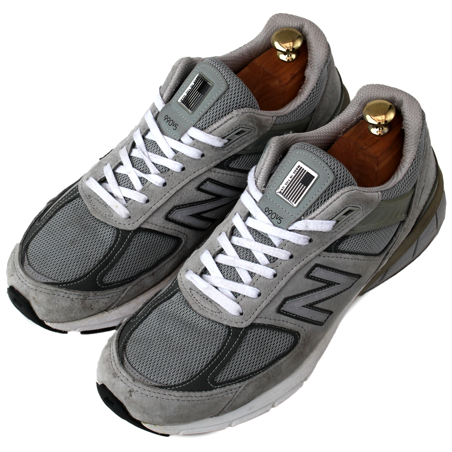 USA производства * New balance * low cut спортивные туфли US10=28 M990GL5 кожа спортивные туфли сетка мужской серый NEW BALANCE hh q-525