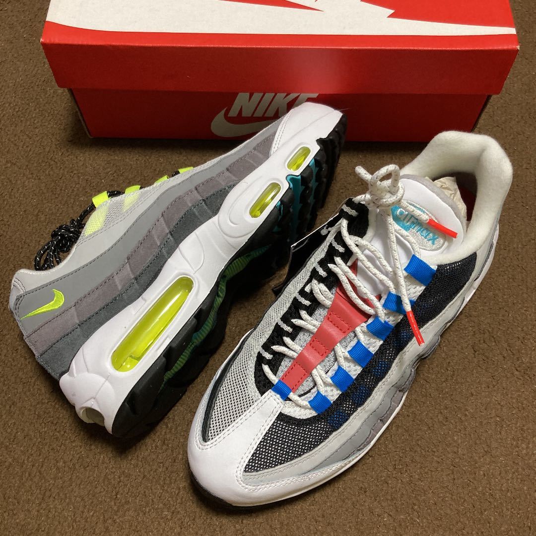 ナイキ　エアマックス95 グリーディー　26.5cm グラデ NIKE AIRMAX 95 マルチ　イエローグラデ cj0589 001 OG QS マルチカラー　Greedy