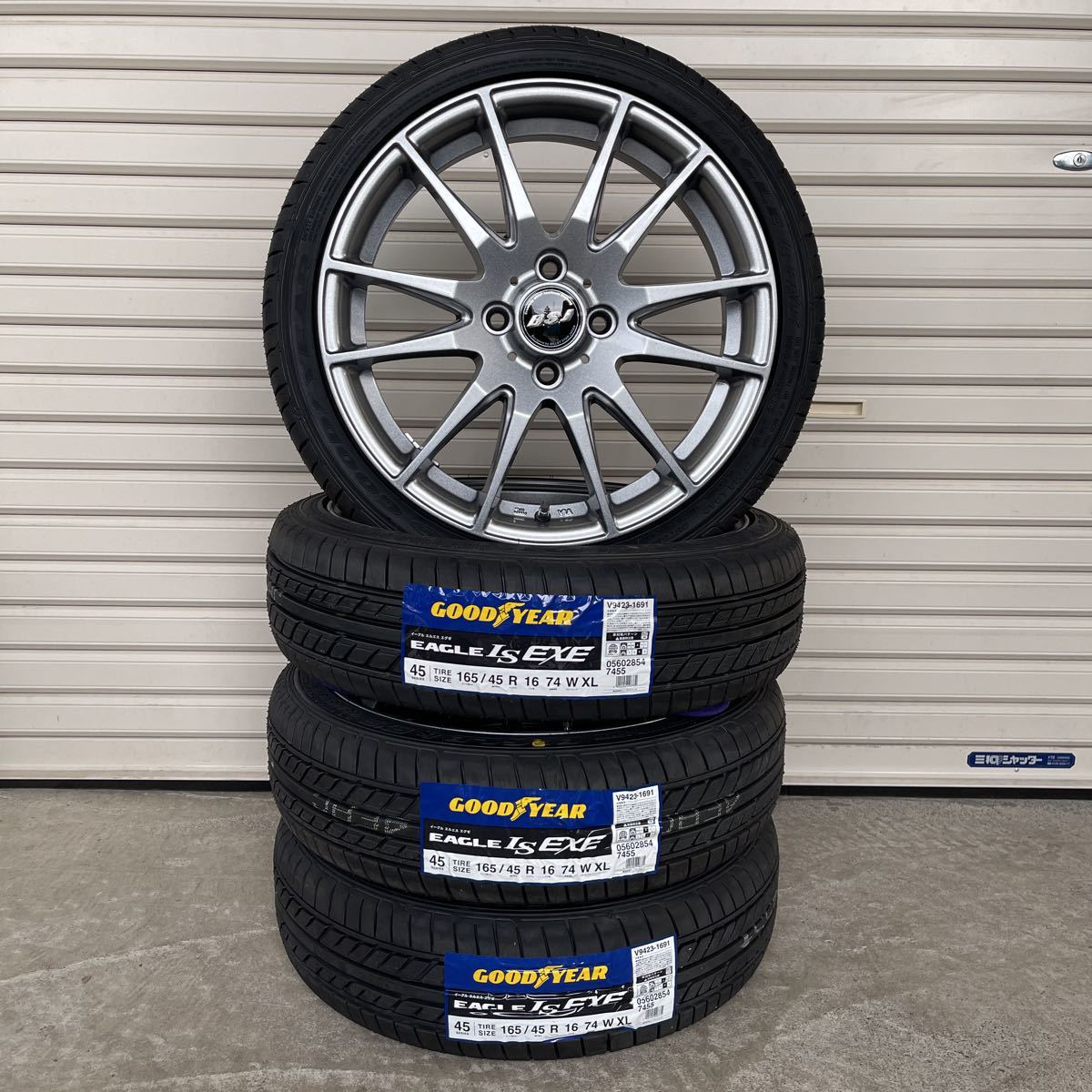 新品グッドイヤー165/45R16 BSJ 5J+45 100-4H 軽自動車NBOXタント