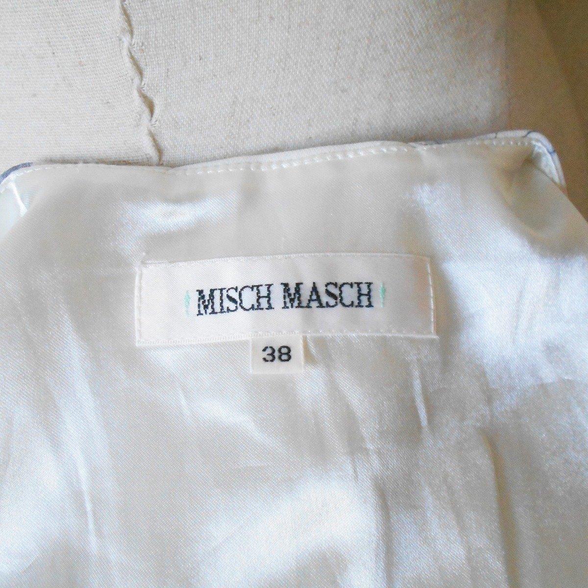 ミッシュマッシュ MISCH MASCH レースアップ リボン の 可愛い ノースリーブ ワンピース M_画像8