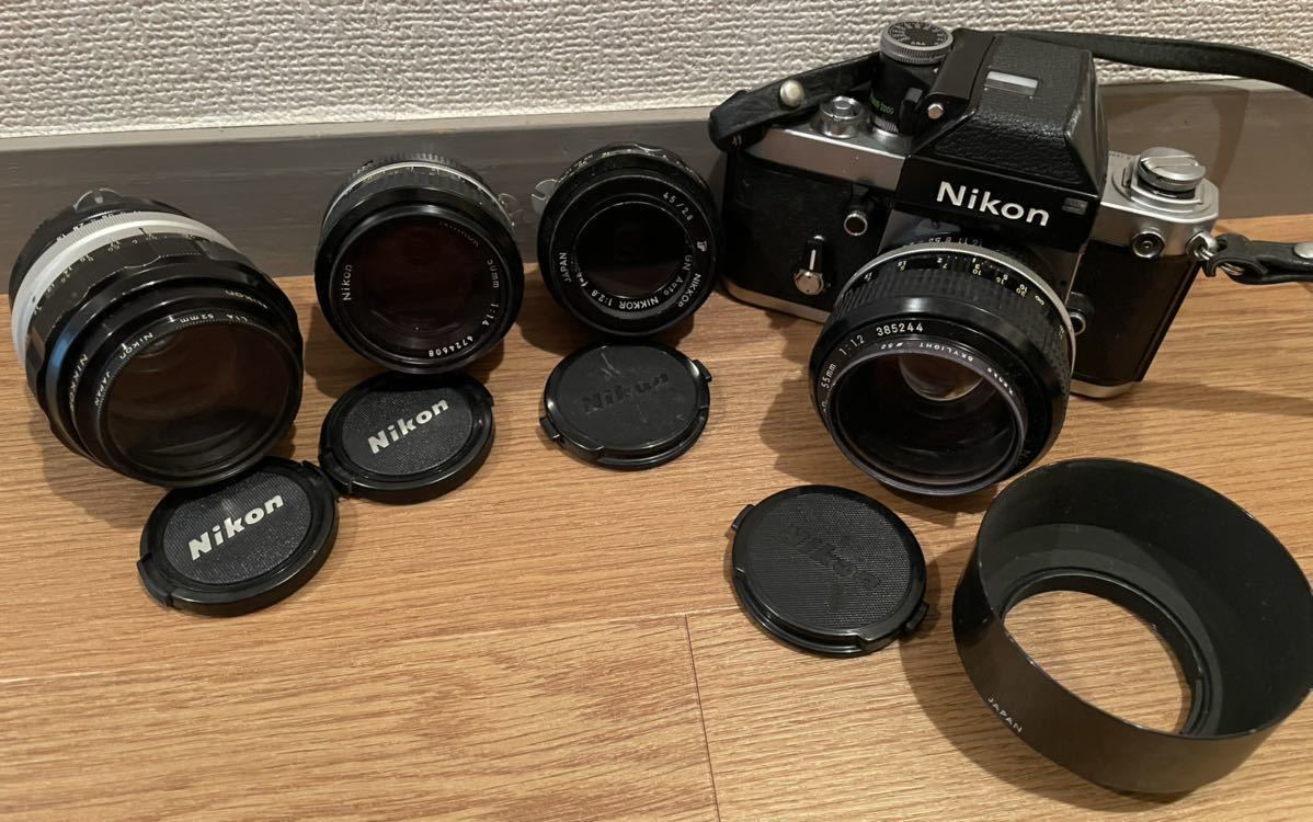 豪華セット1円スタート】Nikon フィルムカメラ F2 55㎜f1.2 50㎜f1.4