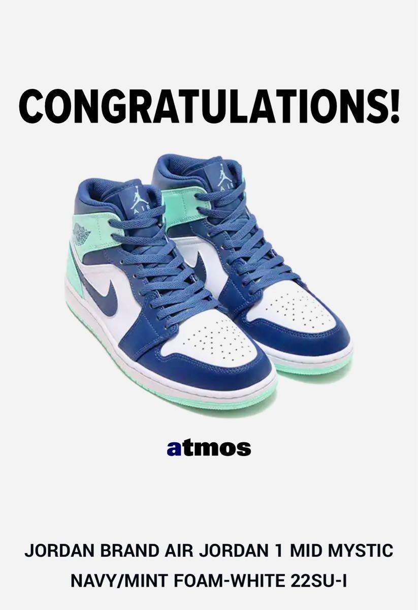 29センチ ナイキ エアジョーダン1 ミッド ブルーミント NIKE AIR ...