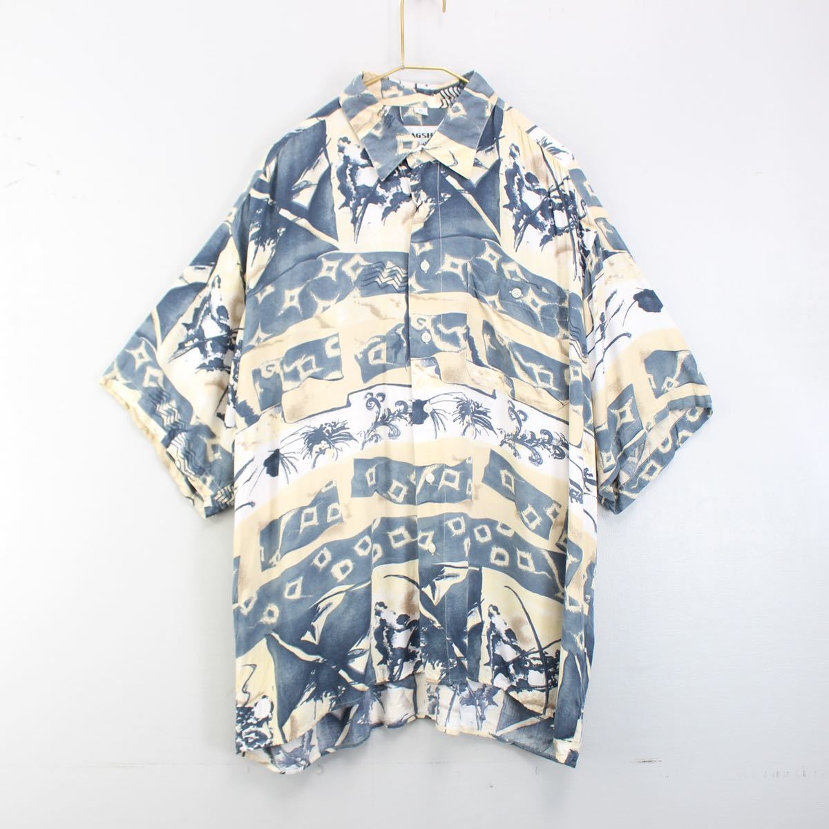 USA VINTAGE HALF SLEEVE PATTERNED ALL OVER SHIRT/アメリカ古着半袖総柄シャツ_画像4