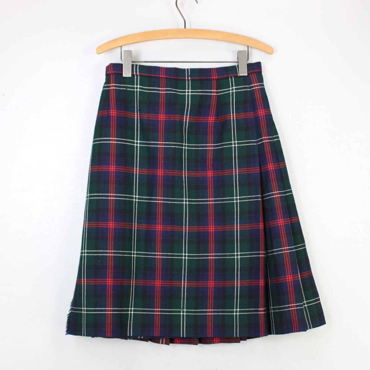 EU VINTAGE KILTMASTER CHECK PATTERNED WRAP SKIRT/ヨーロッパ古着チェック柄巻きスカート_画像5