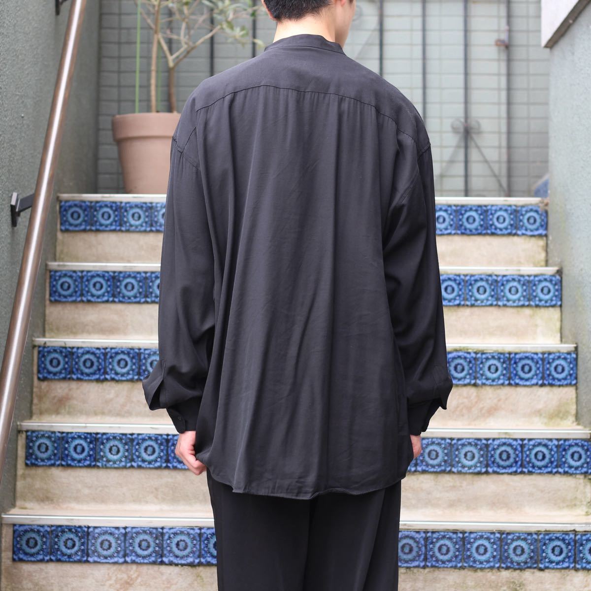 USA VINTAGE BRIAN BRO THERS EMBROIDERY JACQUARD DESIGN SHIRT/アメリカ古着刺繍ジャガードデザインシャツ