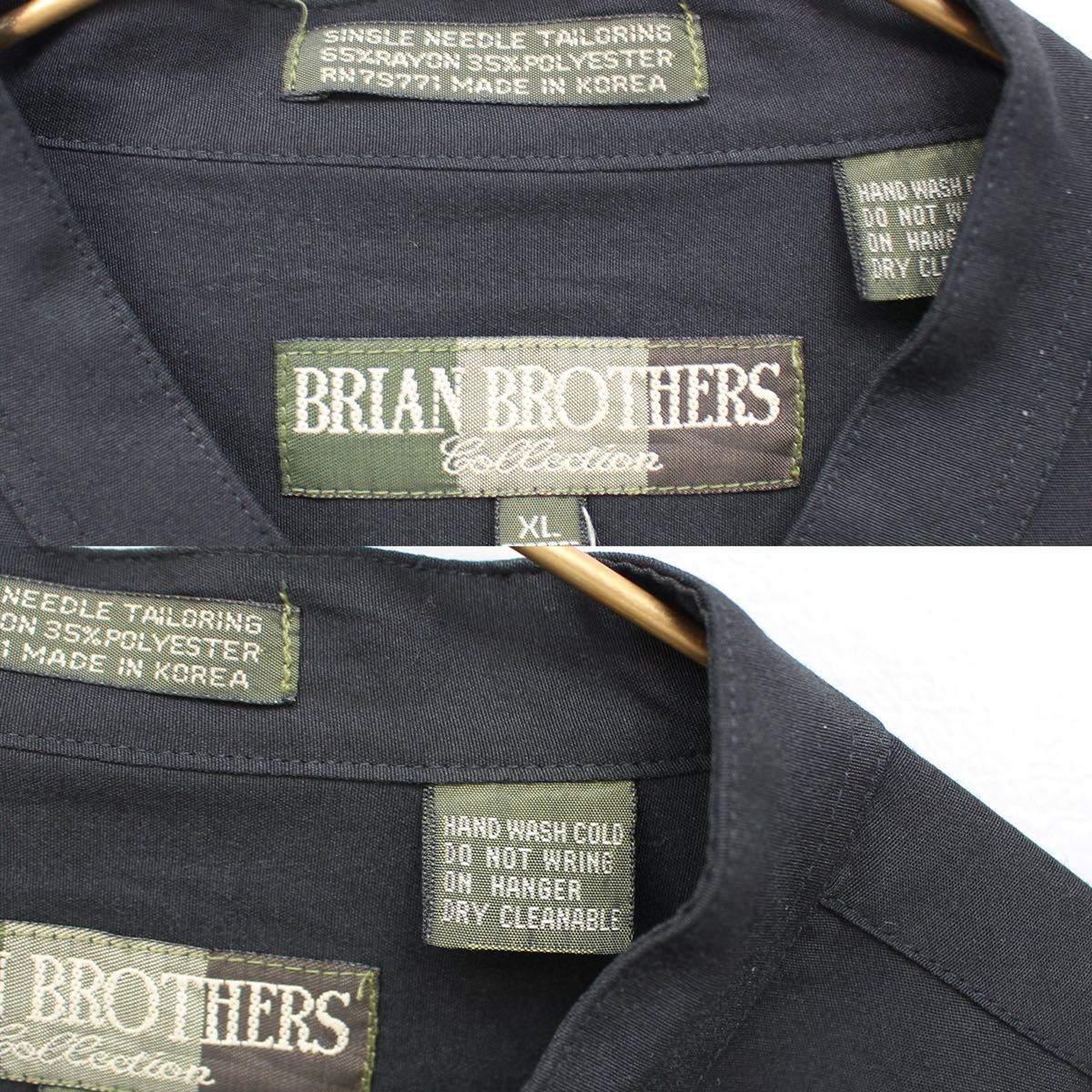 USA VINTAGE BRIAN BRO THERS EMBROIDERY JACQUARD DESIGN SHIRT/アメリカ古着刺繍ジャガードデザインシャツ