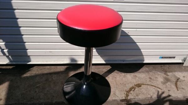 丸椅子　回転式　赤　350×590×360　未使用　高さ調整不可_画像2