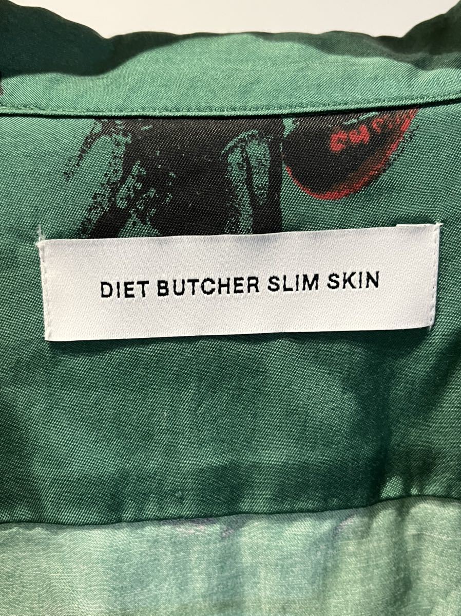 美品 DIET BUTCHER SLIM SKIN eat fruits プリント オープンカラーシャツ 2 / ダイエットブッチャー スリムスキン イート フラワーの画像5