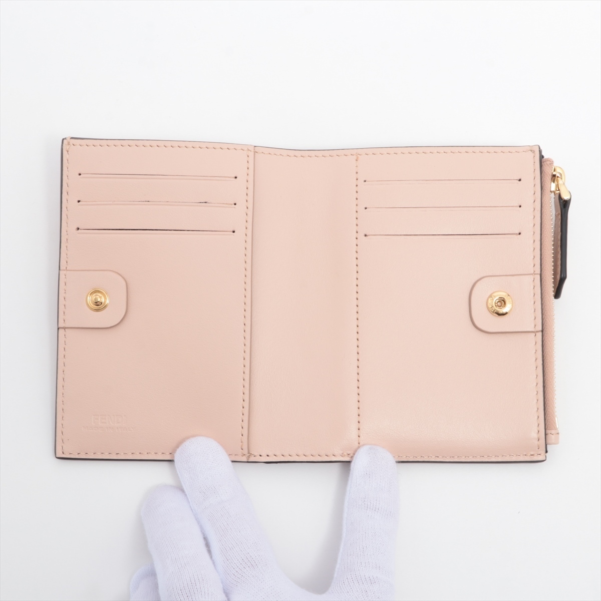 未使用品 フェンディ FENDI フェンディ ロゴ コンパクトウォレット