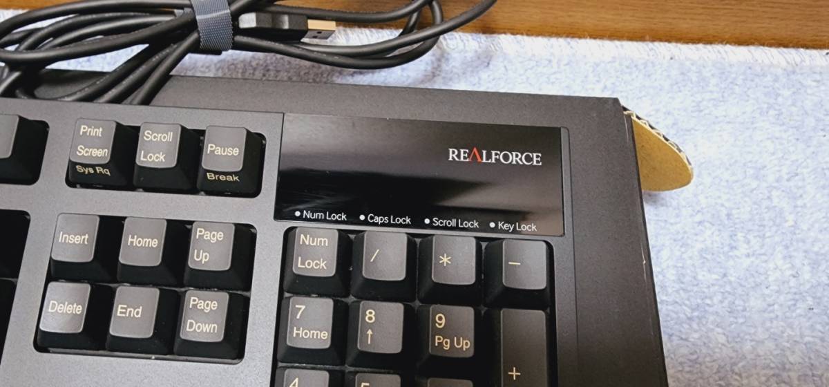 送料無料 中古美品 REALFORCE R2-JP4-BK ブラック 日本語108配列 静電容量無接点方式 USBキーボード レーザー刻印 かな表記なし_画像4