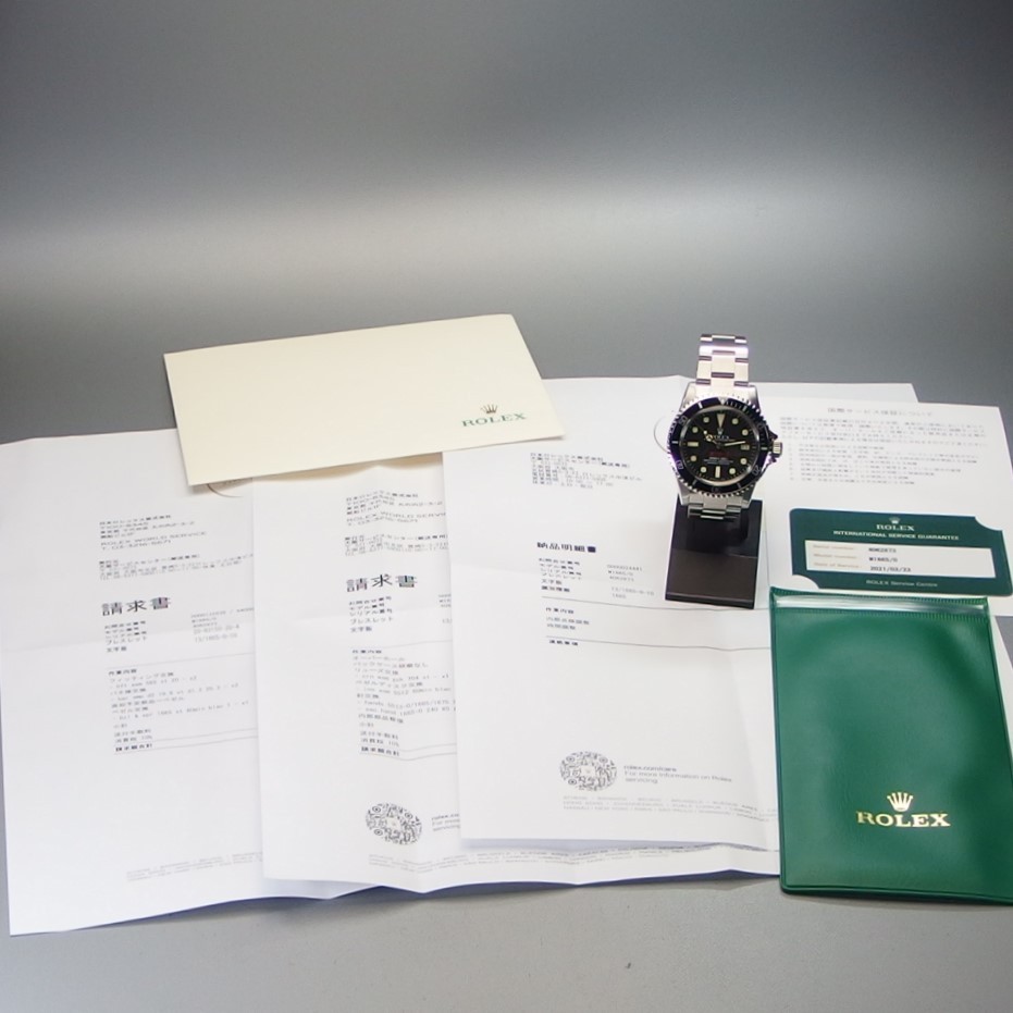【超希少 OH済】ROLEX SEA-DWELLER シードゥエラー OYSTER PERPETUAL DATE 1665 自動巻 黒文字盤 メンズ 腕時計 サービス保証書付「14942」_日本ロレックス オーバーホール済 2021年