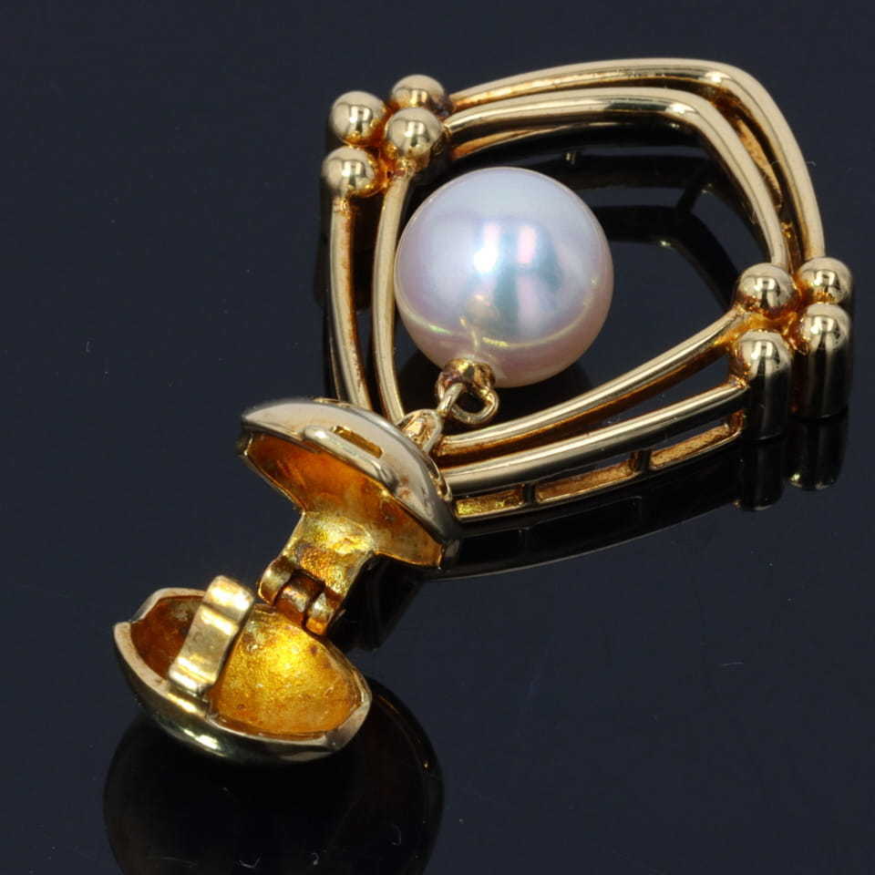 MIKIMOTO ミキモト ペンダントトップ K18 真珠 ダイヤモンド パール径