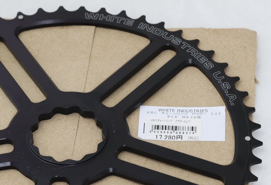 レア White Industries MR30 / VBC 52T Blackアウターチェーン レア White Industries MR30 / VBC 52T Blackアウターチェーン