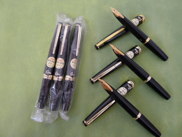 ★ PILOT パイロット Elite エリート 万年筆 6本セット ペン先 18K 750 14K 585 18金 14金 定価 5000円 x 6 デッドストック品 _画像1