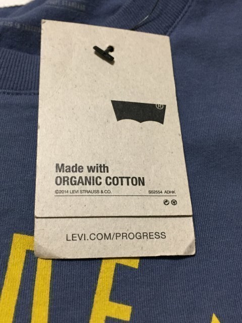 Levi's  Levi's   классика   twin  шланг   лого    футболка с коротким руковом   саксофон  голубой M размер    новый товар 