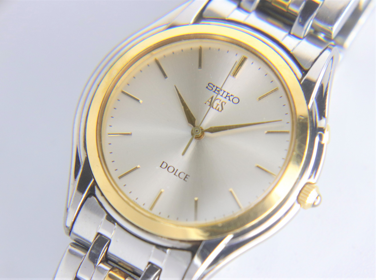18KT ベゼル / 稼働品 】 SEIKO AGS DOLCE 18KT 4M21-0A50 セイコー
