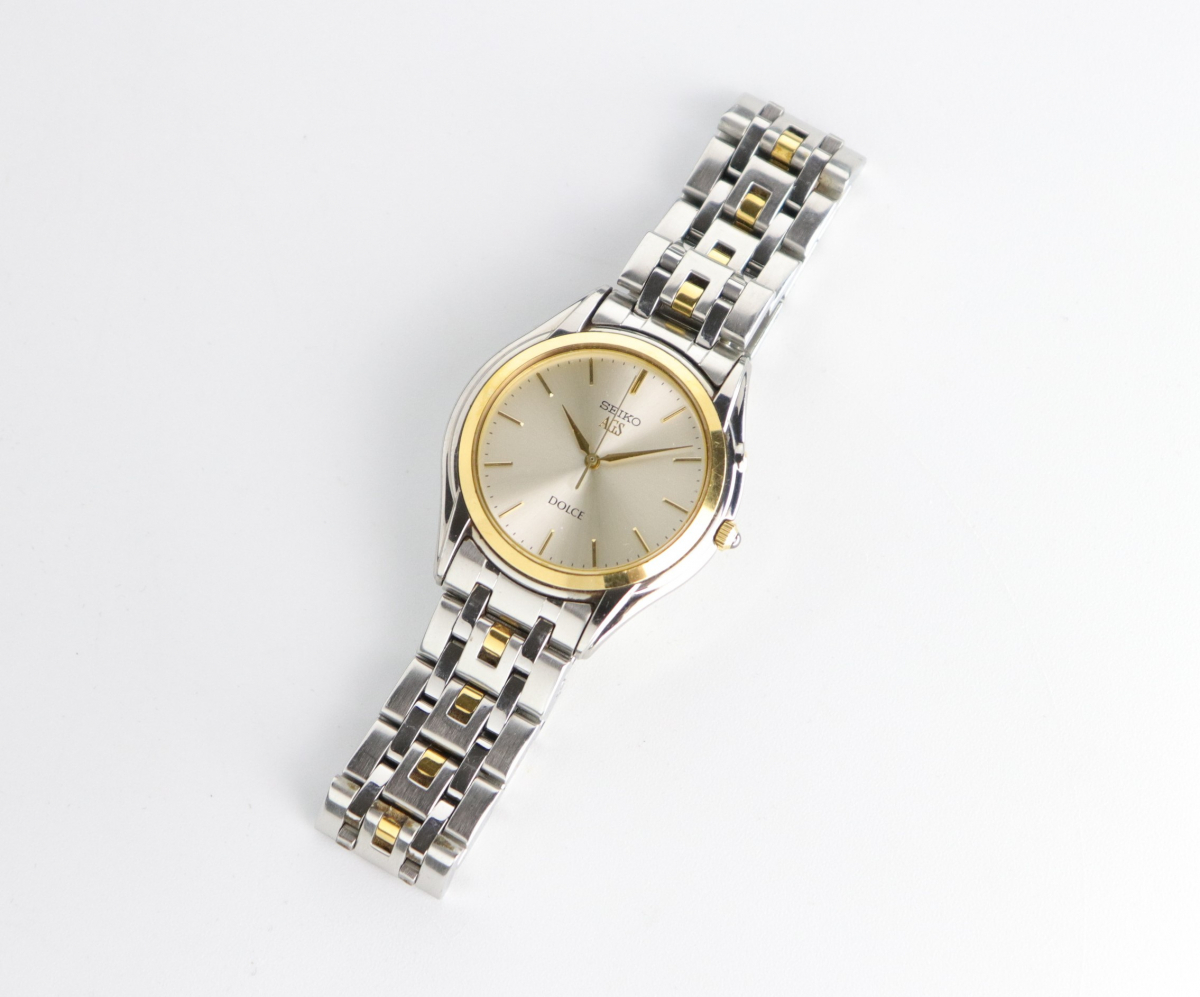 18KT ベゼル / 稼働品 】 SEIKO AGS DOLCE 18KT 4M21-0A50 セイコー