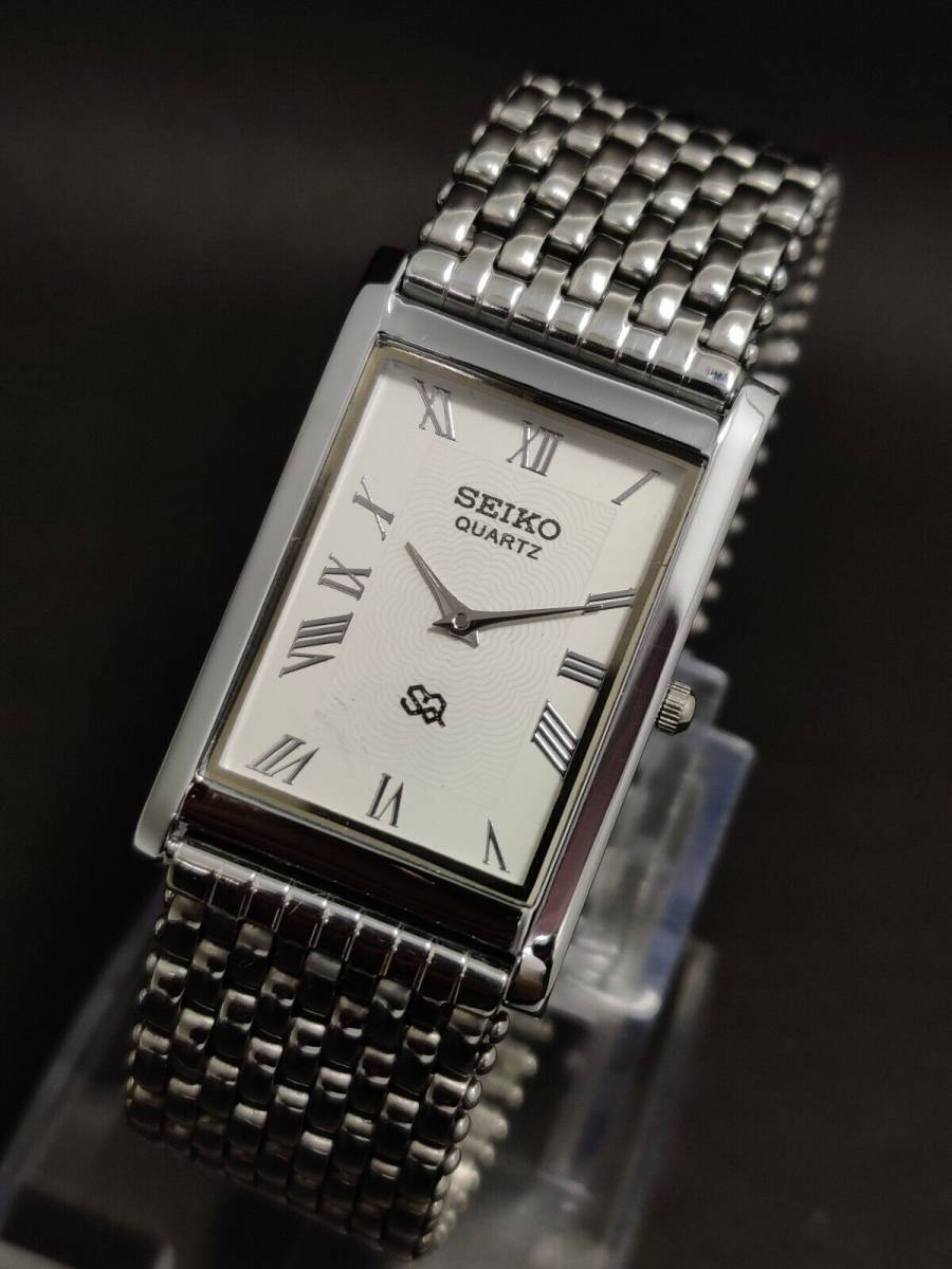 ★美品★OH済★豪華★日本未発売 海外限定 SEIKO セイコー ヴィンテージ アンティーク クォーツ シルバー メンズ 男性 腕時計 送料無料_画像1