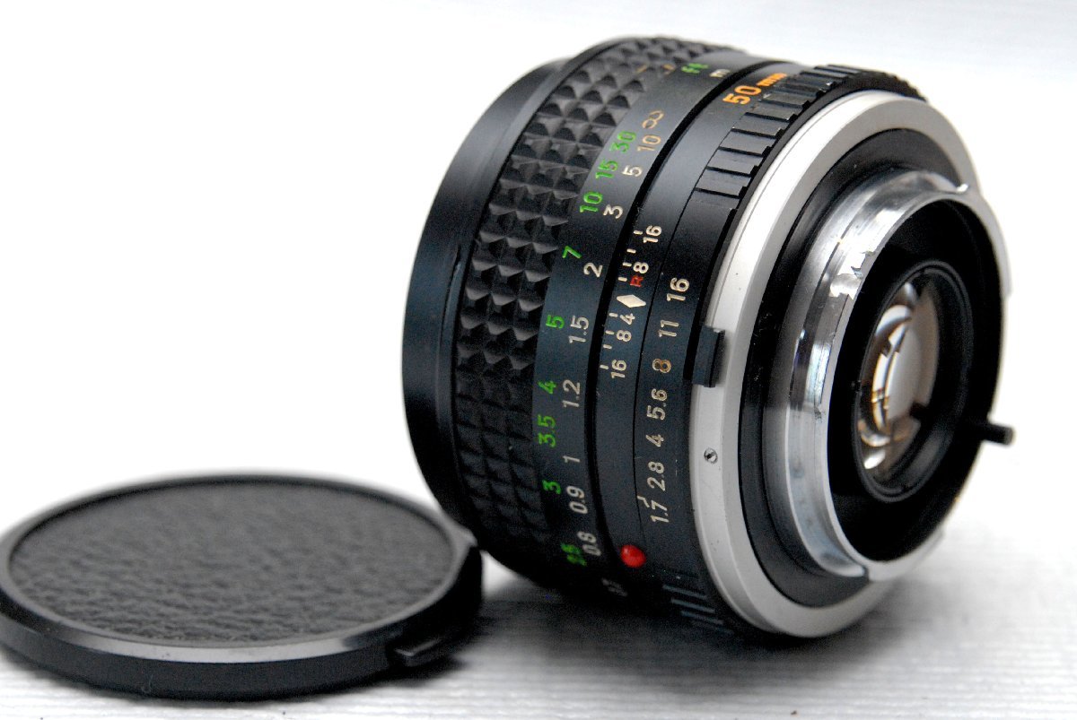 MINOLTA ミノルタ 純正 MC ROKKOR-PF 50mm 高級単焦点レンズ 1:1.7 希少な作動品_画像2