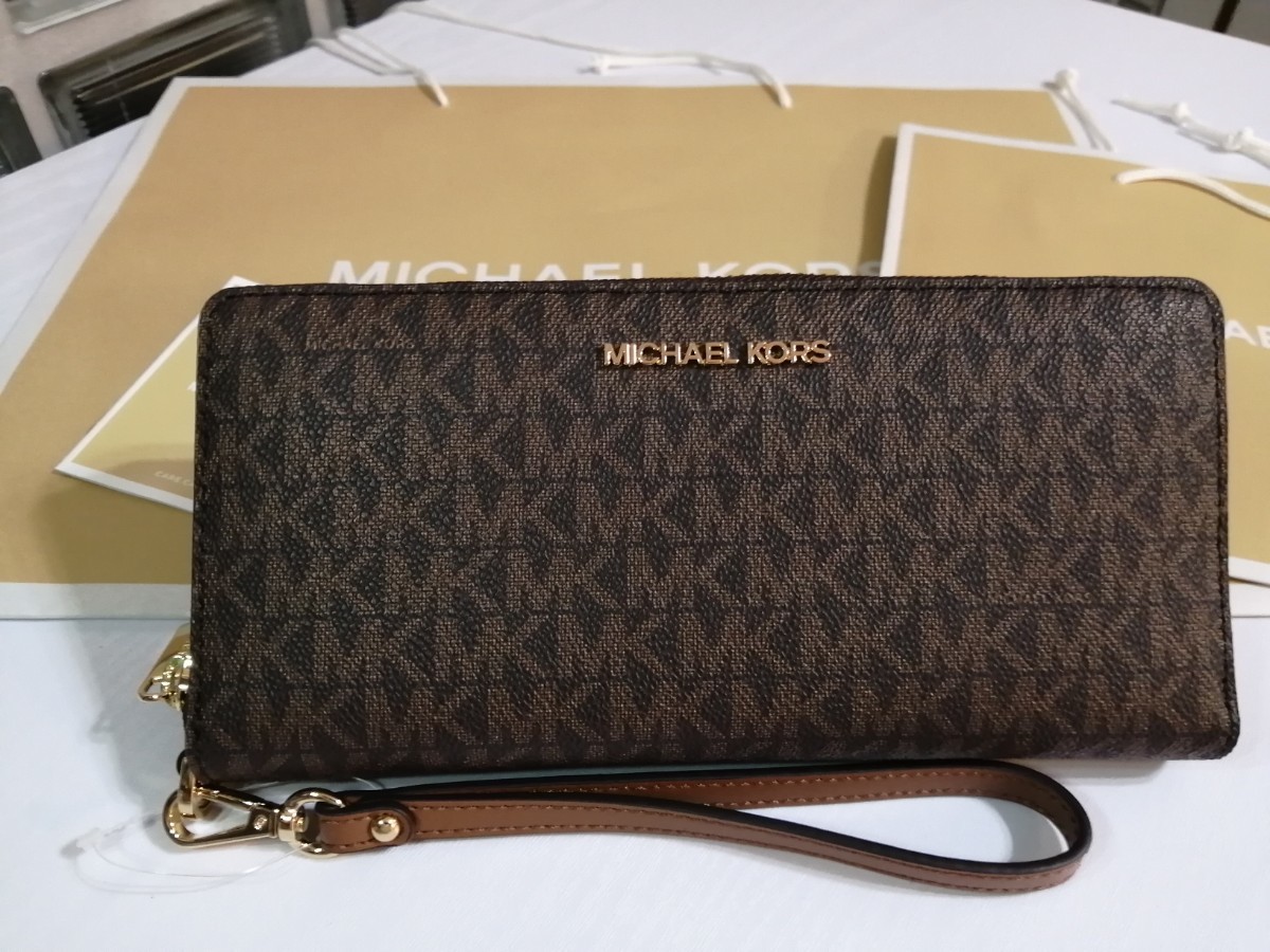 MICHAEL KORS ジップアラウンド コンチネンタル ウォレット 美品 - 長財布