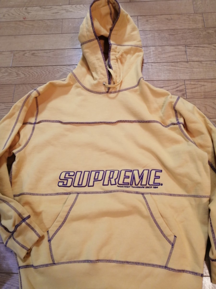 Supreme Cover stitch Hoodie 新品 未使用 Mサイズ Dusty Gold パーカー